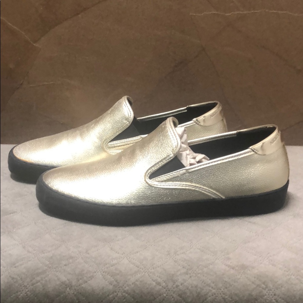 Gold Metallic Slip On Sneakers Armani Exchange